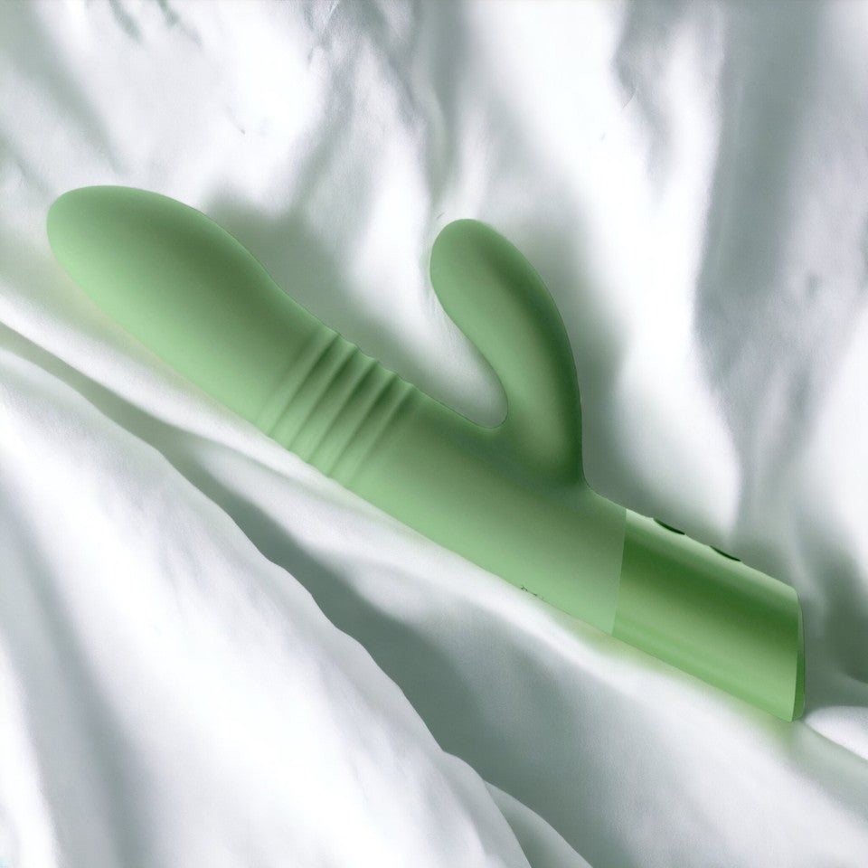 Isabella Thrusting Rabbit Vibrator - 100% Carbon Neutral Vibrator. The ultimate sustainable sex toy. 